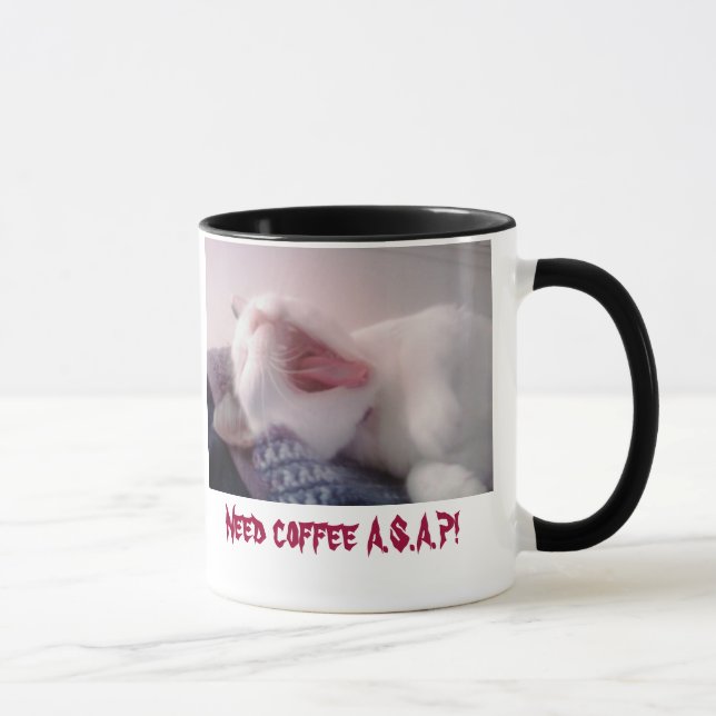 Cat Yawning Tasse (Rechts)