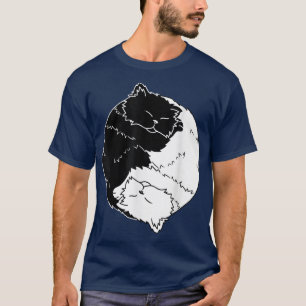 Cat Yin und Yang Cats Geschenke schlafen T-Shirt