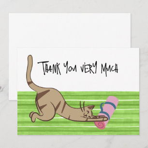 Cat Yoga Carte de remerciements pour amoureux de l