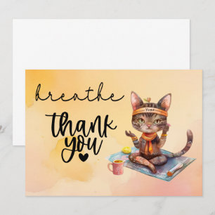 Cat Yoga Carte de remerciements pour amoureux de l