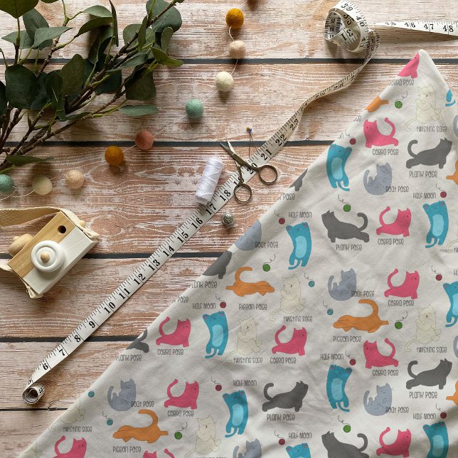 Cat Yoga Fabric Stoff (Von Creator hochgeladen)