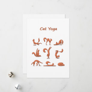 Cat Yoga Feiertagskarte