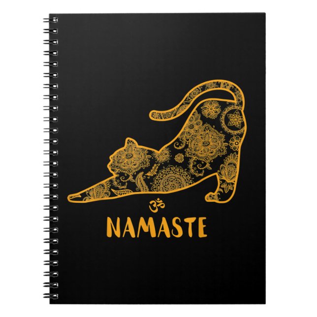 Cat Yoga Namaste OM - Funny Yoga Geschenk T - Shir Notizblock (Vorderseite)