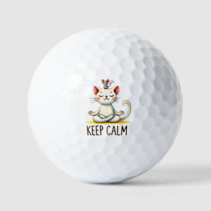 Cat Yoga Pose - Behalt Calm Golfball