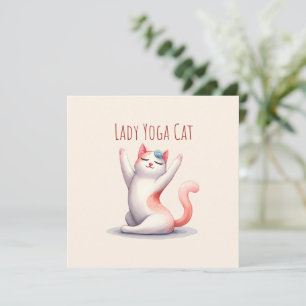 Cat Yoga Pose - Lady Yoga Cat