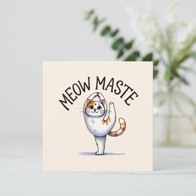 Cat Yoga Pose - Meow Maste (Stehend Vorderseite)