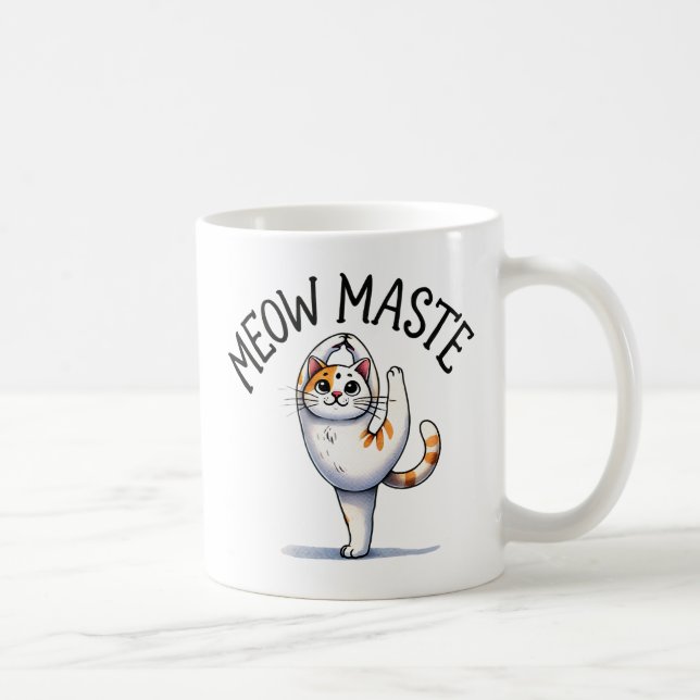 Cat Yoga Pose - Meow Maste Kaffeetasse (Rechts)