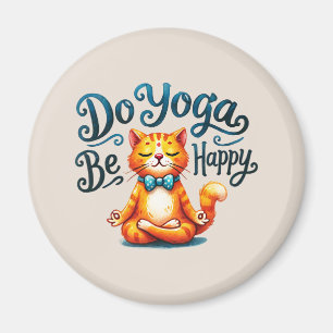 Cat Yoga Pose - Yoga machen, glücklich sein Magnet