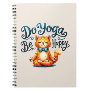 Cat Yoga Pose - Yoga machen, glücklich sein Notizblock