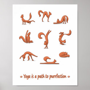 Cat Yoga Poster