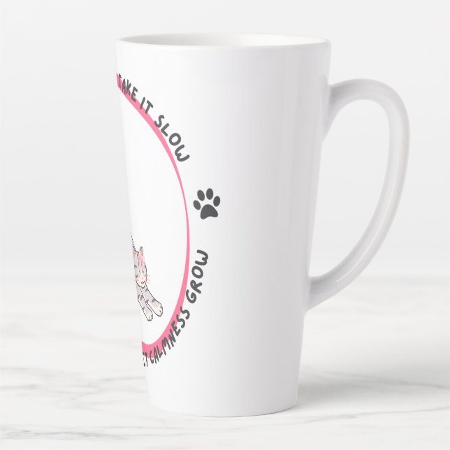 Cat Yoga Ruhe - Stretching Cat Inspiration Milchtasse (Rechts)
