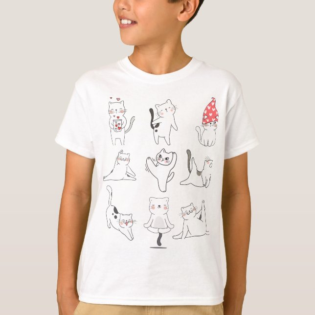 Cat Yoga T-Shirt (Vorderseite)