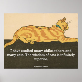 Cat Zitat von Hippolyte Taine, Edward Penfield Poster