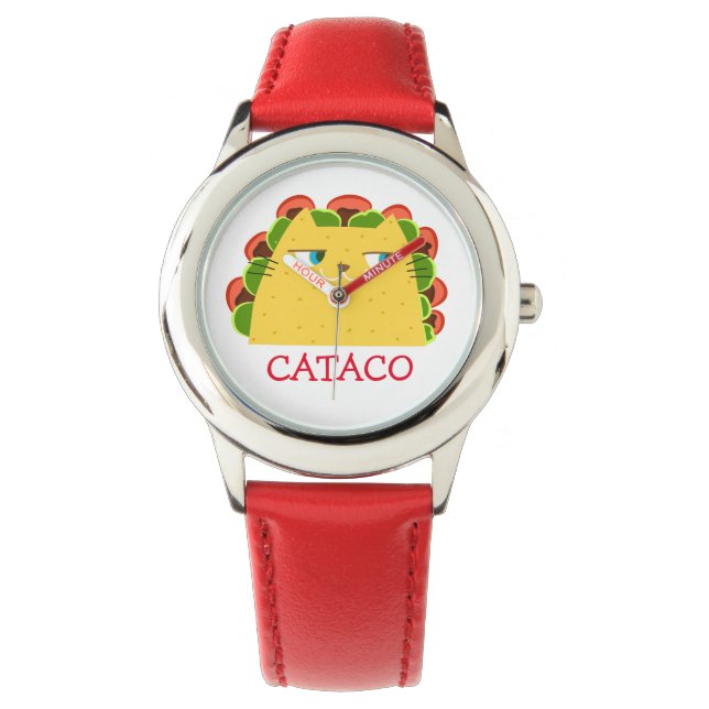 Cataco , Funny Taco mexikanisches Essen Booten die Armbanduhr (Vorderseite)