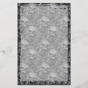Catacombs Gothic Skull Stationery Briefpapier