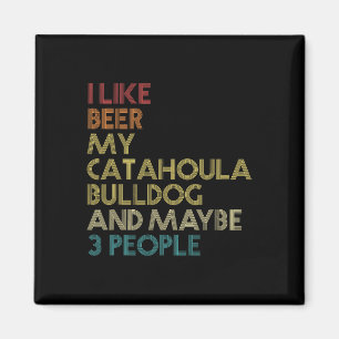 Catahoula Bulldog Hundebesitzer Bier Lover Quote V Magnet