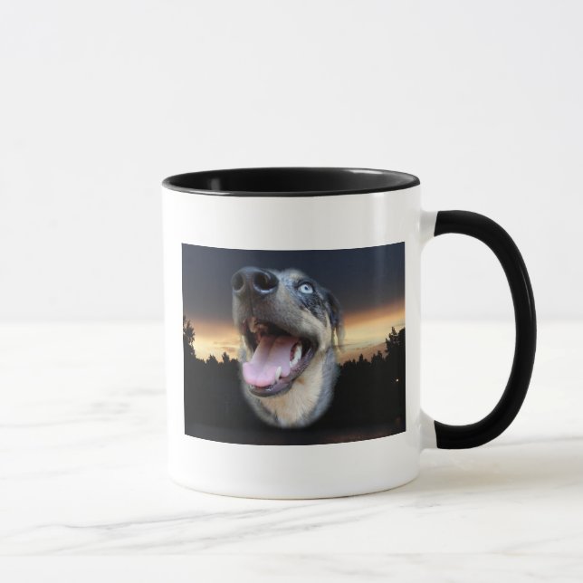 Catahoula Leopard Dog Sunset Tasse (Rechts)