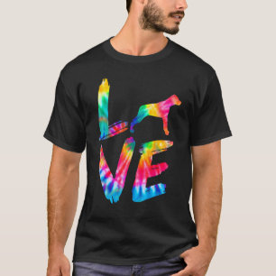 Catahoula Leopard Dog Tie Dye Liebe Hundemama Vate T-Shirt