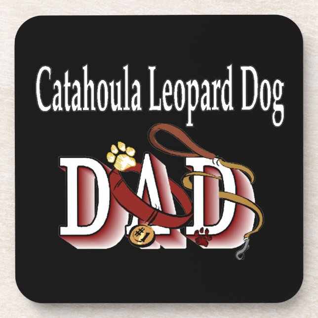 Catahoula Leopard Dog Vater Getränkeuntersetzer (Vorderseite)
