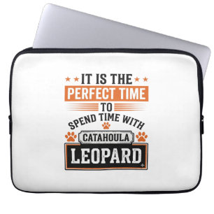 Catahoula Leopard Dog Vintage Zeit T-Shirt Design_ Laptopschutzhülle