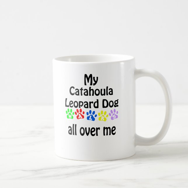 Catahoula Leopard Dog Walks Design Kaffeetasse (Rechts)
