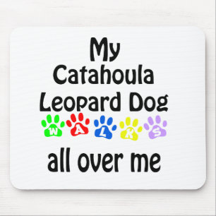 Catahoula Leopard Dog Walks Design Mousepad