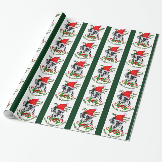 Catahoula Leopard Dog Weihnachten Geschenkpapier (Ungerollt)