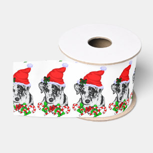 Catahoula Leopard Dog Weihnachten Ripsband