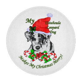 Catahoula Leopard Dog Weihnachten Schneidebrett