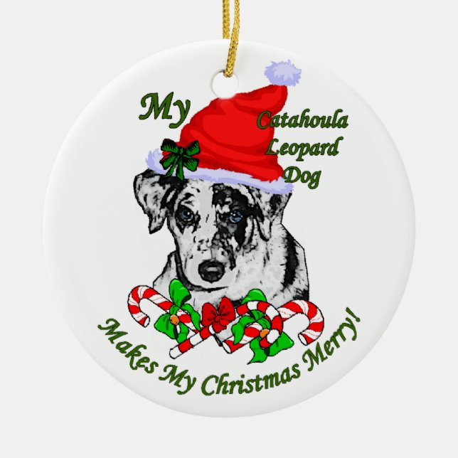 Catahoula Leopard Dog Weihnachtsgeschenke Ornament (Vorne)