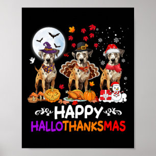 Catahoula Leopard Hund Weihnachten Hallothankmas T Poster