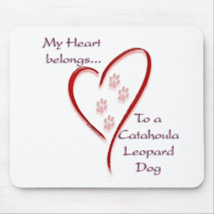 Catahoula Leopard-Hundeherz gehört Mousepad