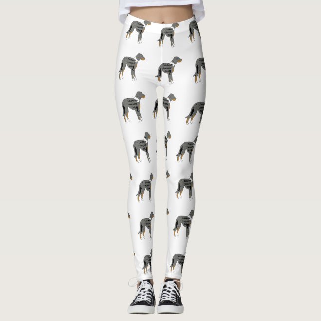catahoula Leopardhundenamen-Silofarbe Leggings (Vorderseite)