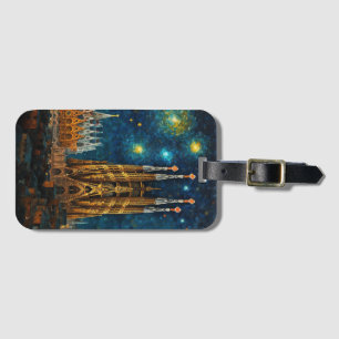 Catalan Starry Night Gaudí trifft Van Gogh Gepäckanhänger