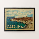 Catalina California<br><div class="desc">Catalina Island California Design im Vintage Travel Stil mit einem herrlichen pazifischen Blick auf die Insel.</div>