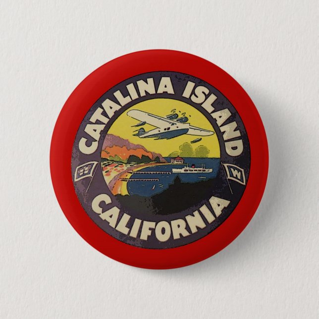 Catalina-Insel Kalifornien Button (Vorderseite)