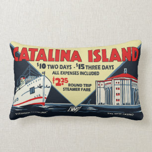 Catalina-Insel-Vintage Kunst - Kissen