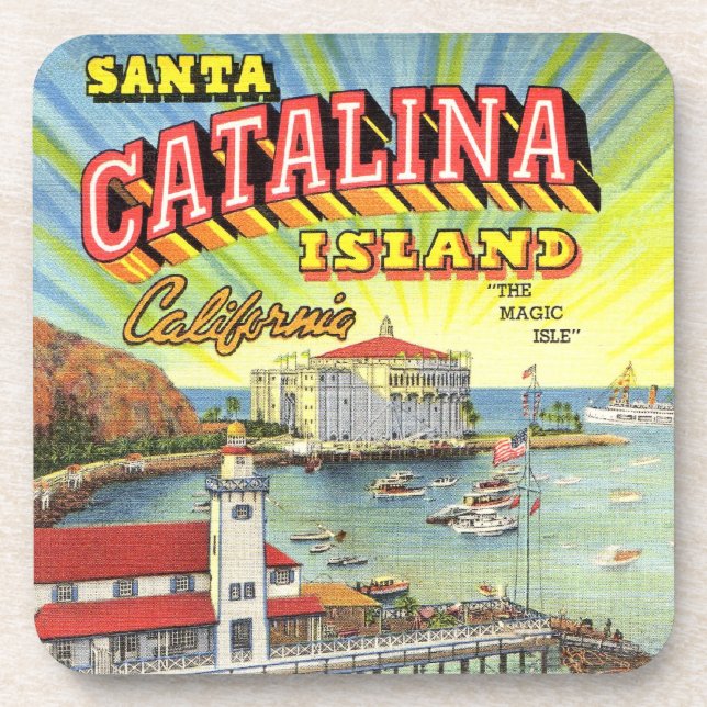 Catalina-Inselkorken-Untersetzer-Set Getränkeuntersetzer (Vorderseite)