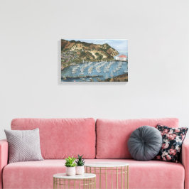 Catalina Island, CA Aquarellmalerei auf Leinwand