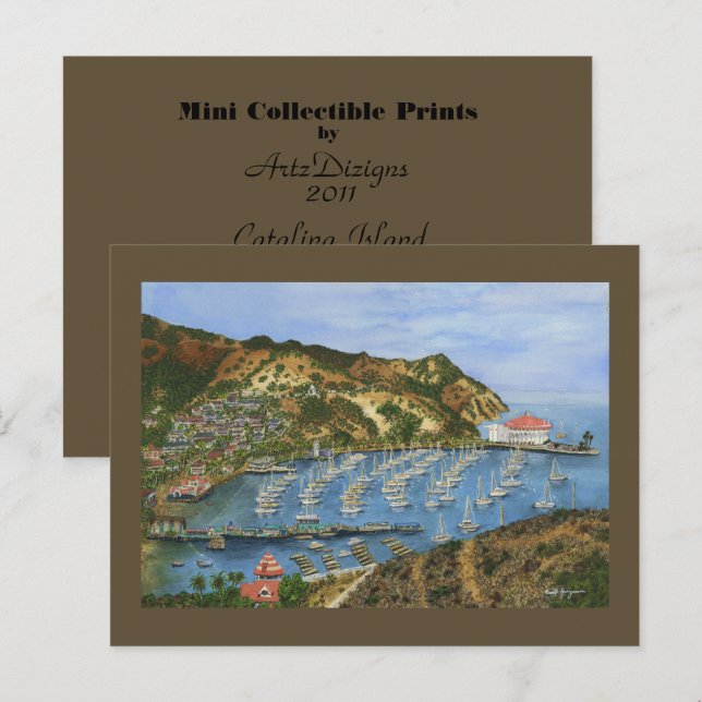 Catalina Island, CA - Mini Collectible Prints Postkarte (Vorne/Hinten)