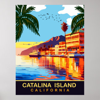 Catalina Island, CA, Wasseraufnahmen, Reisen Poster