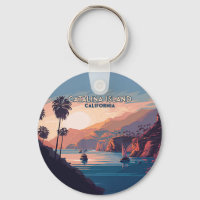 Catalina Island California Boote Sunset Retro