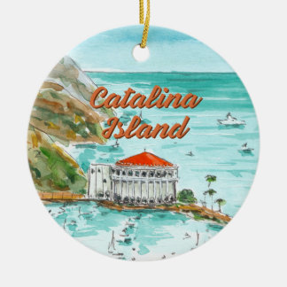 Catalina Island California Schmuck Keramik Ornament