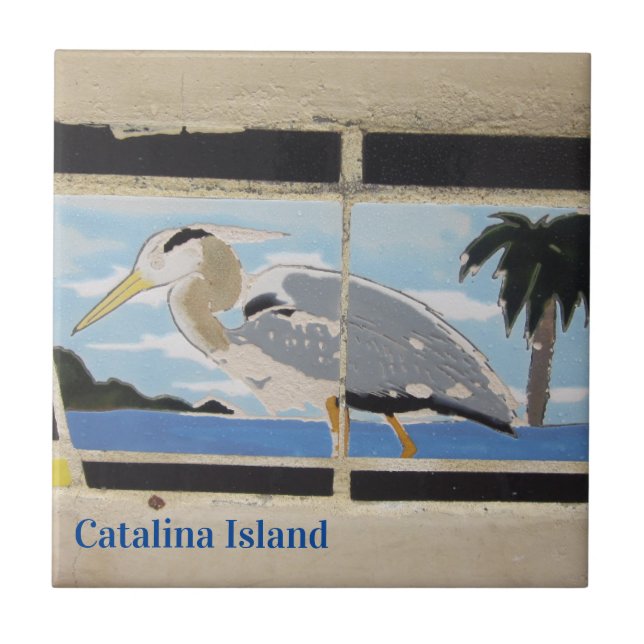 CATALINA ISLAND CERAMIC TILE BIRD OF CATALINA FLIESE (Vorderseite)