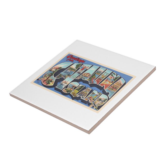 Catalina Island Kalifornien Grosser Briefkasten Po Fliese (Seite)