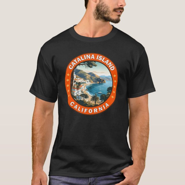 Catalina Island Kalifornien Reisen Kunst, Dichtung T-Shirt (Vorderseite)