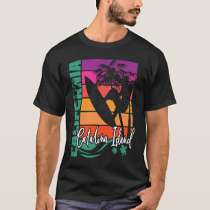 Catalina Island Kalifornien Retro Sonnenuntergang T-Shirt