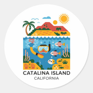 Catalina Island Kalifornien Wandern Runder Aufkleber