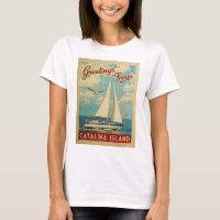 Catalina Island Sailboat Vintage Reise Kalifornien