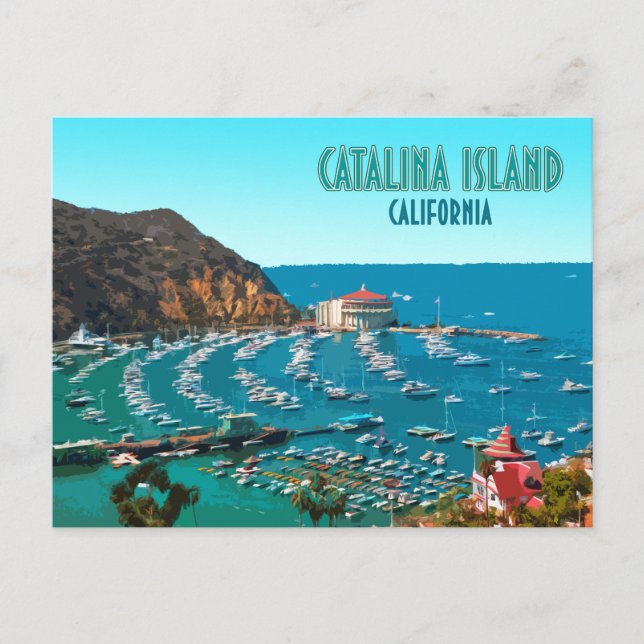 Catalina Island Santa Catalina Vintag Postkarte (Vorderseite)